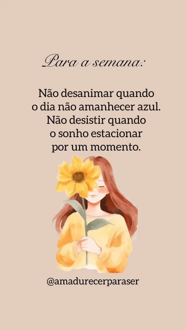 Uma semana de saúde e paz para todos nós! Só vamos.❤️ Vania Curvelo