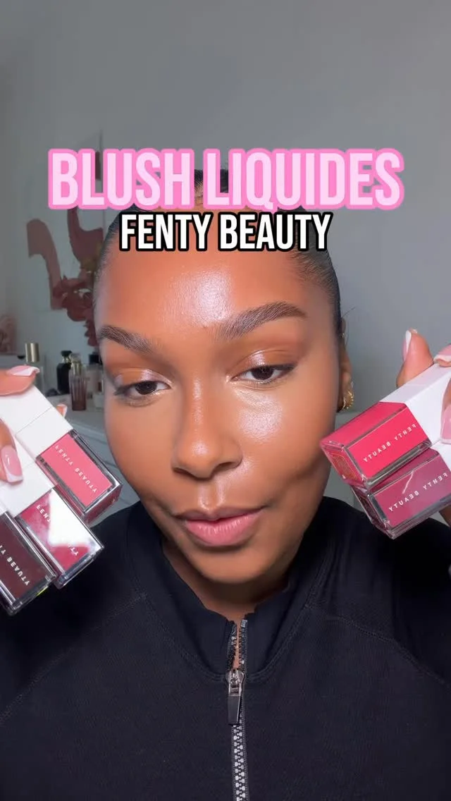 On teste les nouveaux Blushs Liquides Shake N’Play de chez Fenty 🤔🎀...