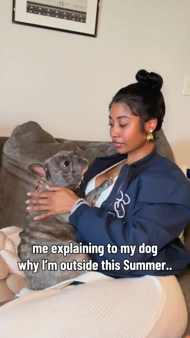 we outside this summer 💙 lol #frenchiesofinsta