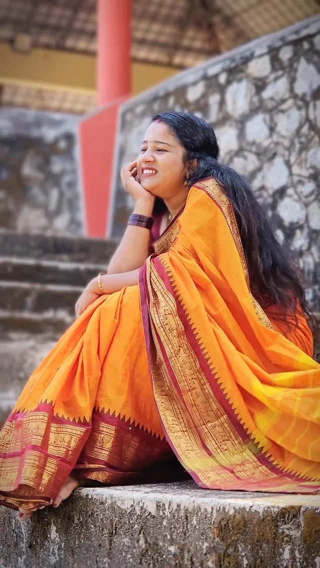 The beauty of saree hits deffrent 😘 ഇത്രയും മനോഹരമായ കാഞ്ചി കോട്ടൻ സ...