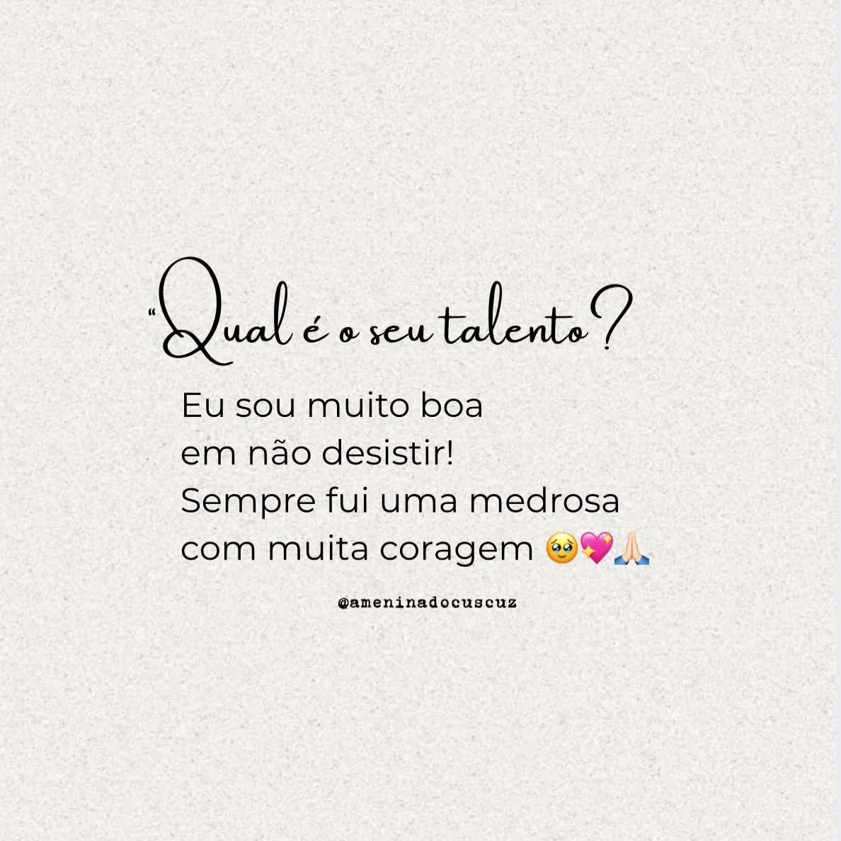 “Sempre fui uma medrosa muito corajosa!” 🥹🙏🏻💖 . . . . #frasesdemo...