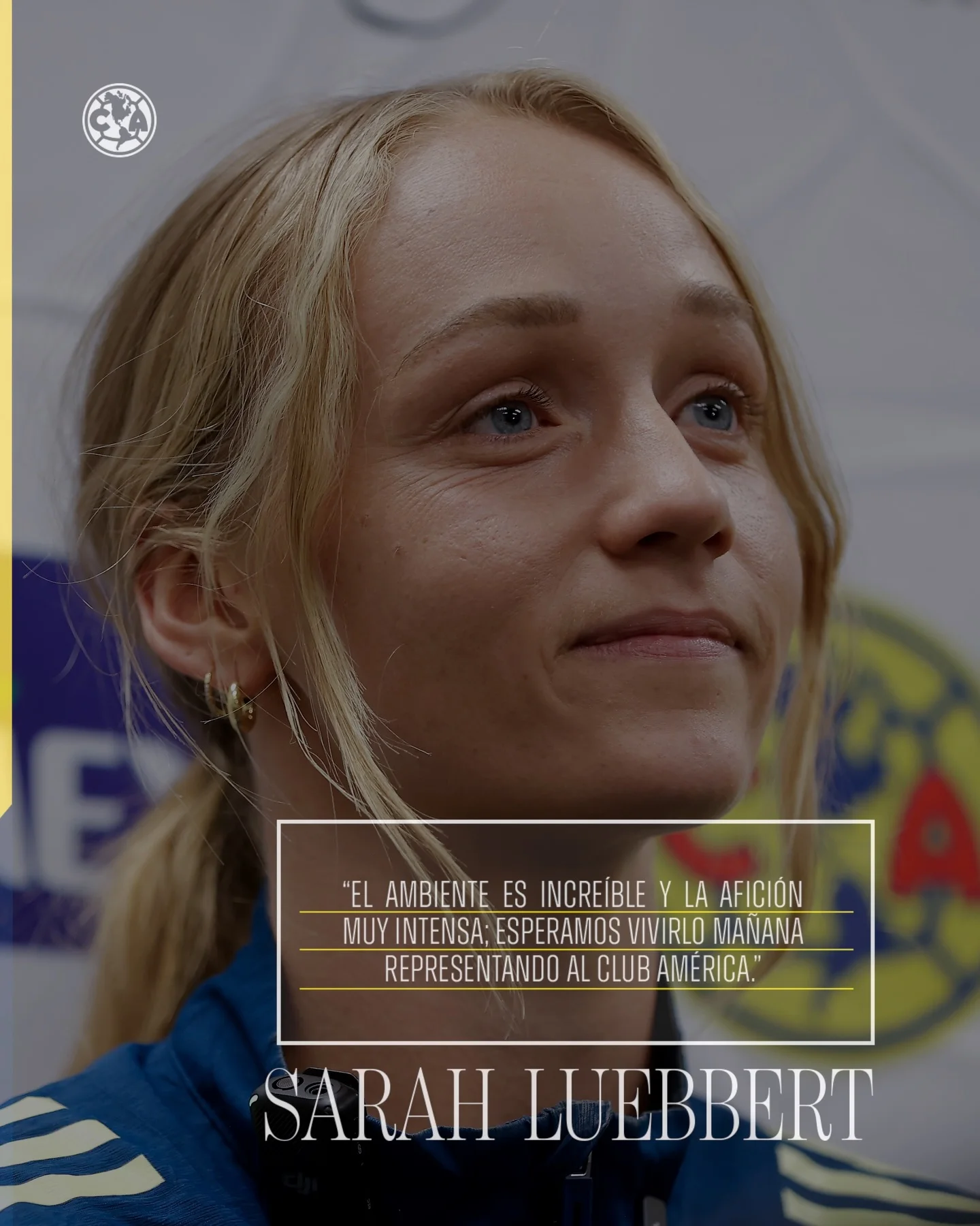 🎙️ Sarah Luebbert en conferencia de prensa, previo al #GoldenClash c...