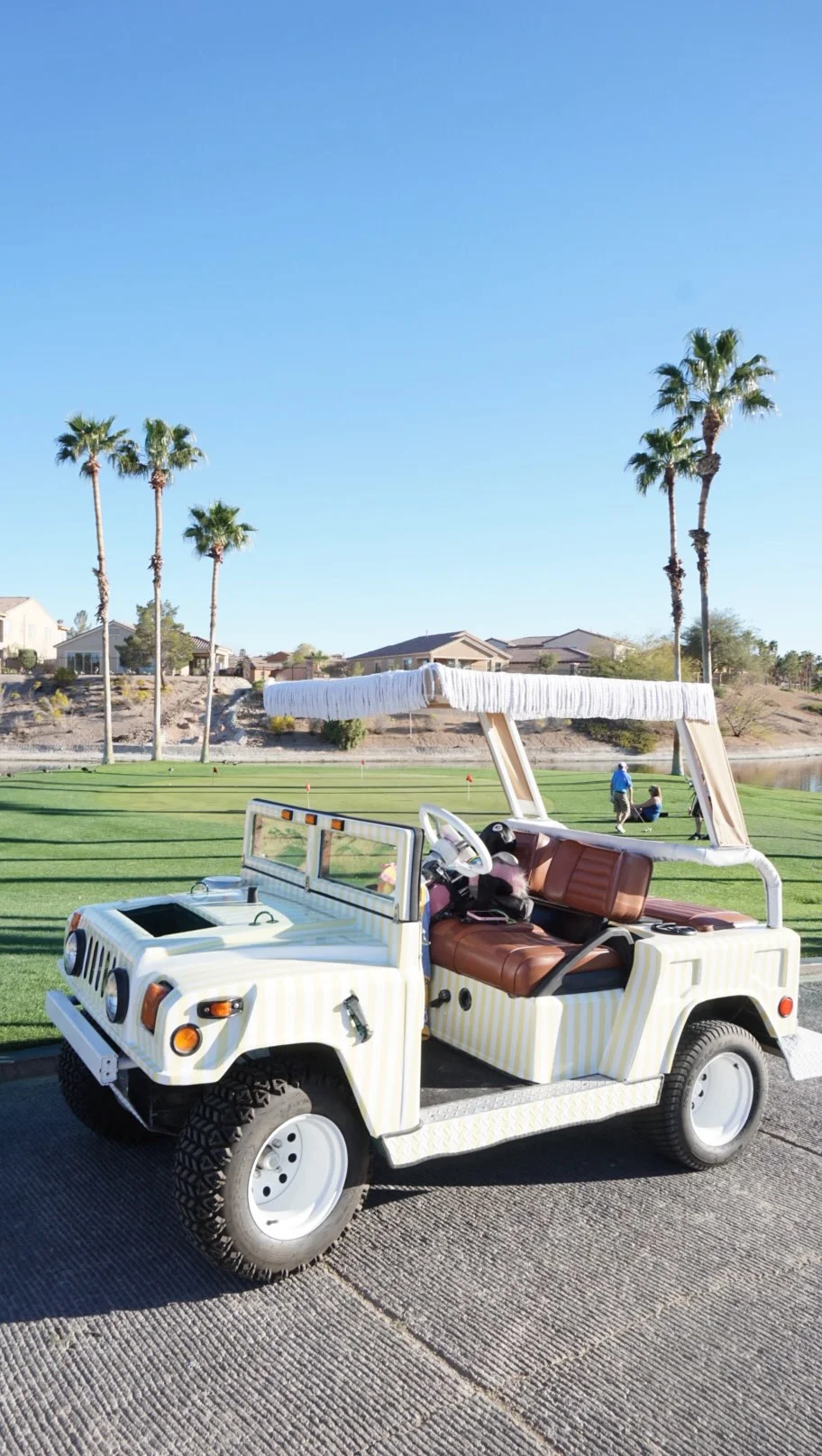Retro golf cart update! Just needs a few more things plus a club rack...