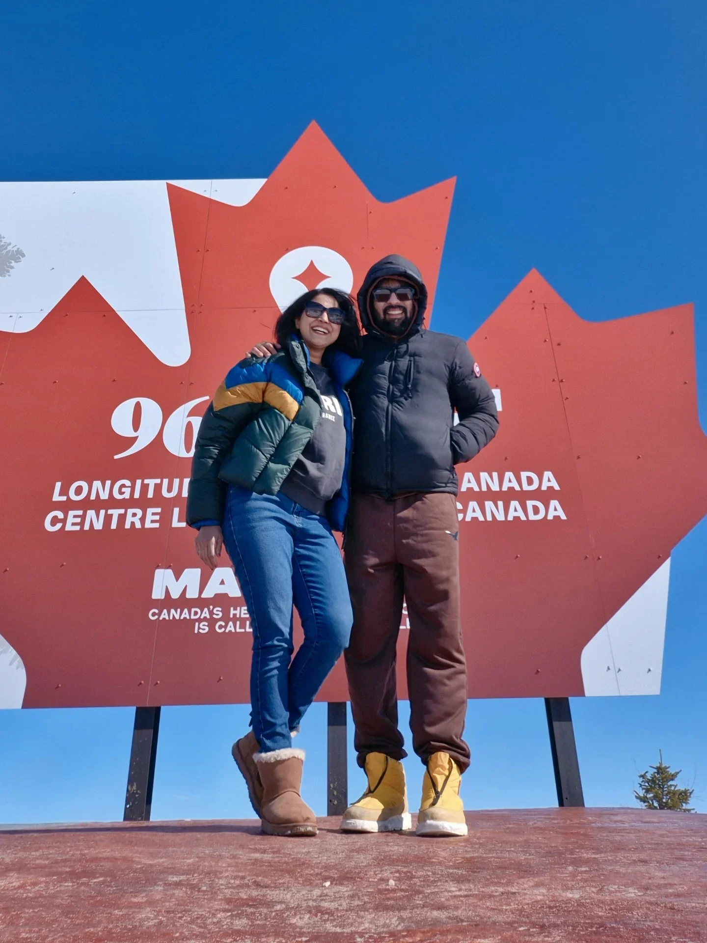 📍Centre of Canada 🇨🇦🤩 @kirankatticaran 💝👫 #centreofcanada #mani...