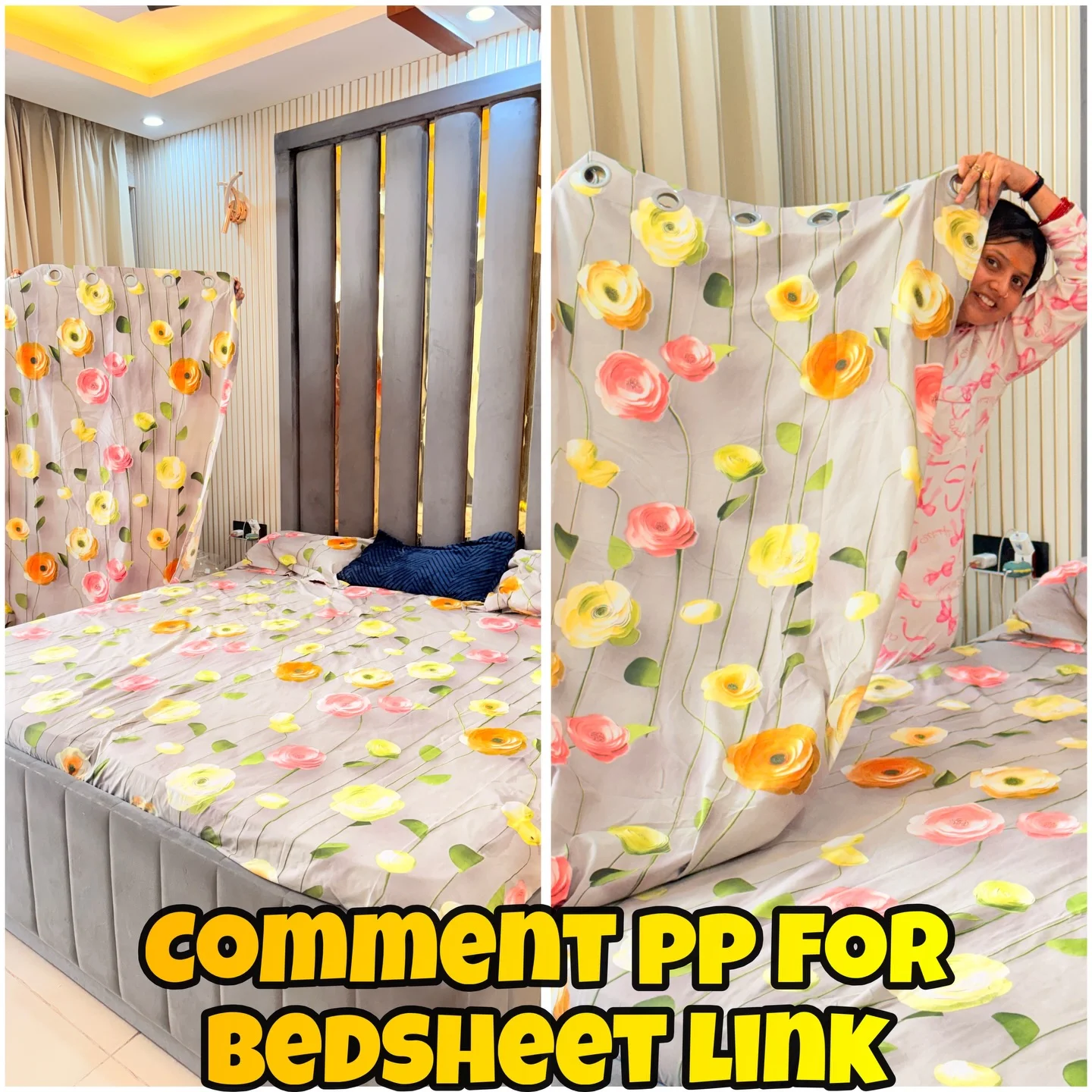BEDSHEET link के लिए कमेंट में pp या link लिखें और अपना इनबॉक्स चेक क...