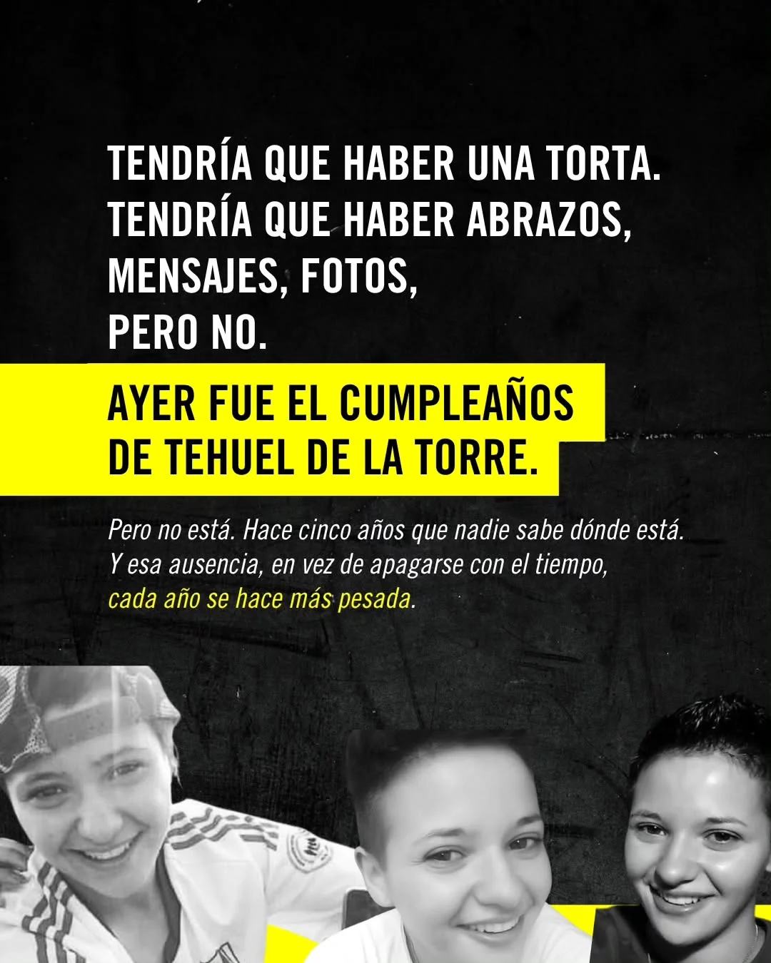 Tehuel tenía 21 años. Vivía en Alejandro Korn, en la provincia de Bue...