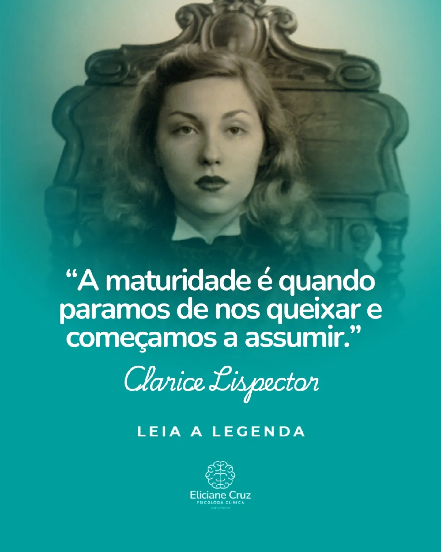 A maturidade nos encontra quando percebemos que a vida não nos deve e...