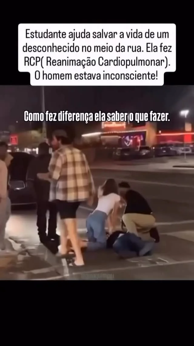 Essa jovem salvou uma vida porque estudou. Ela aprendeu RCP na escola...